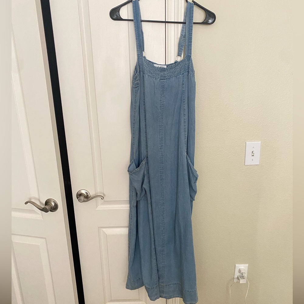 Carly Jean Los Angeles Indy Denim Maxi Dress Chambray